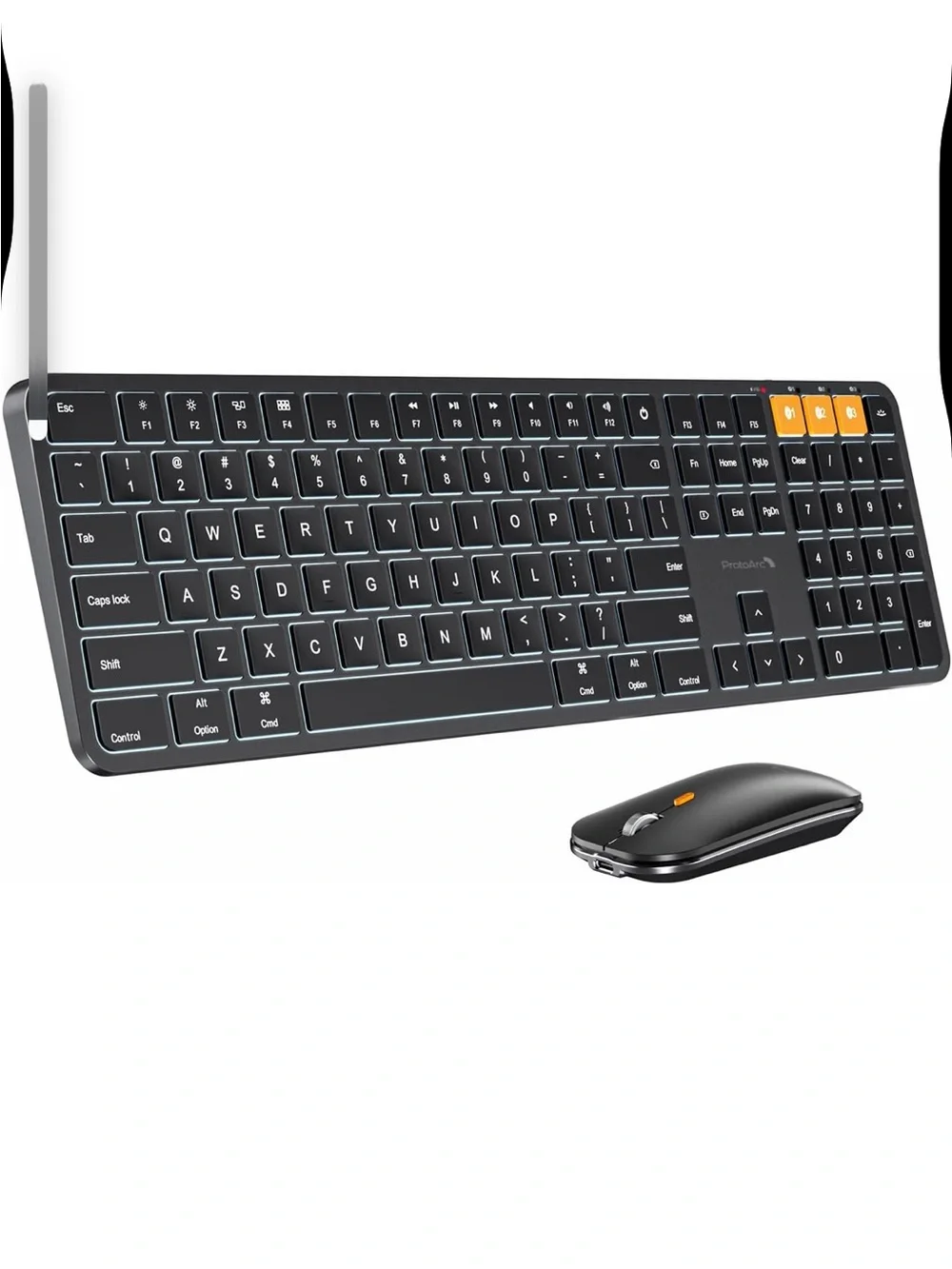 KM100-A Wireless Keyboard and Mouse Combo in Black