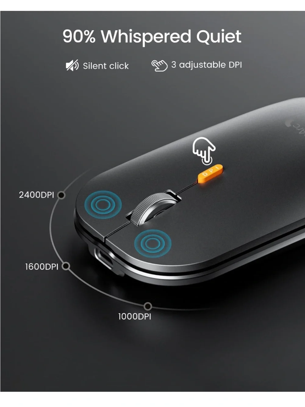 KM100-A Wireless Keyboard and Mouse Combo in Black