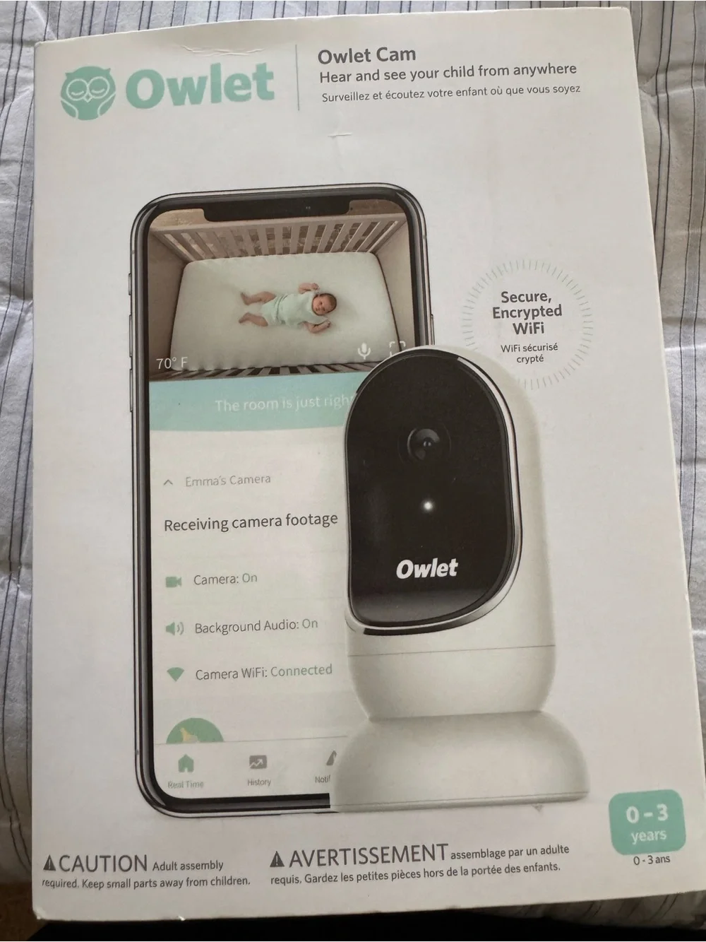 Owlet Cam Baby Monitor Camera - White