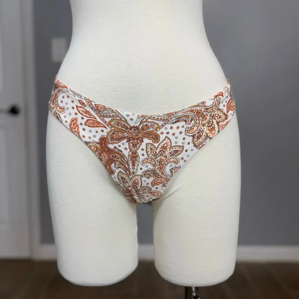 Rhythm Impala Paisley Holiday Bikini Bottom, Natural, S