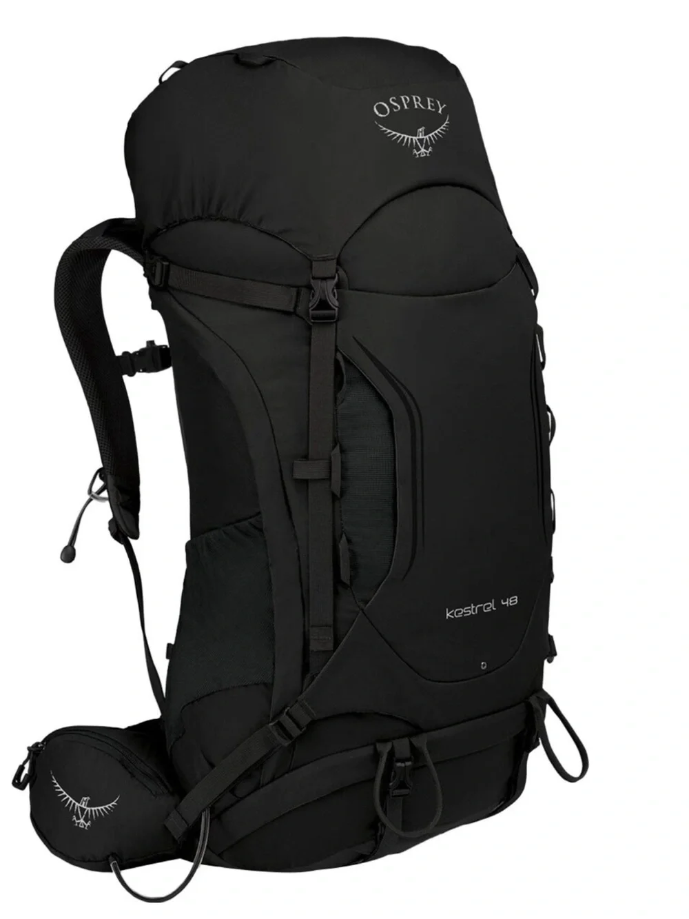 Osprey Kestrel 48 Black Men's Hiking Backpack M/L like new