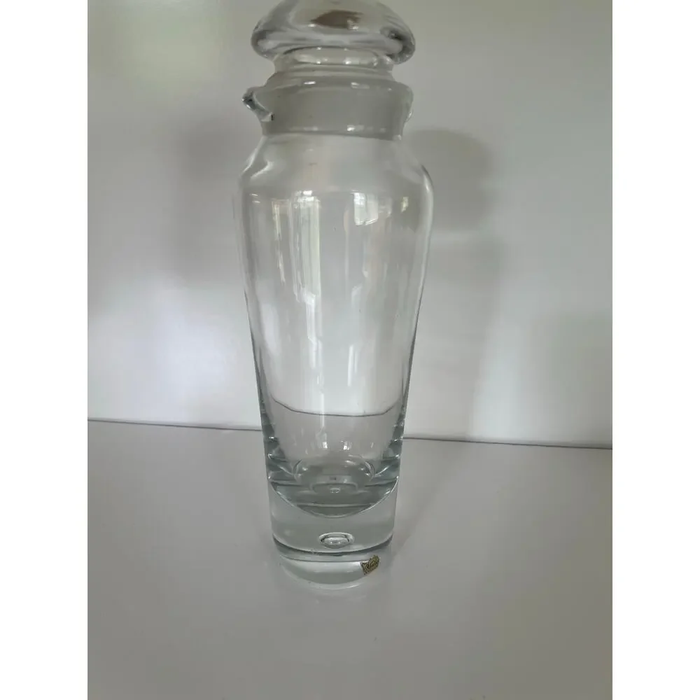 Kosta Boda Sweden Tall Crystal Decanter Art Collectible JL