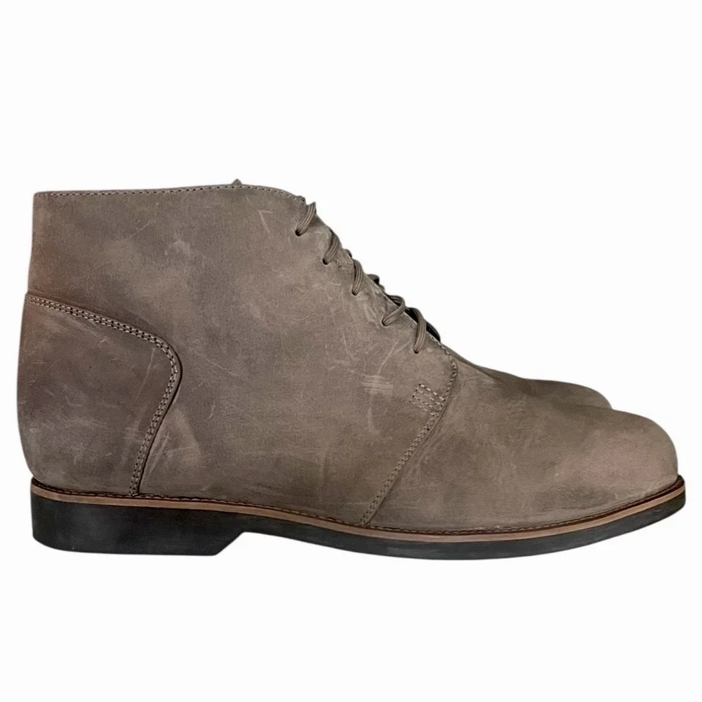 Nisolo Mens Distressed Grey‎ Leather Chukka Boots Desert Boots Size 10