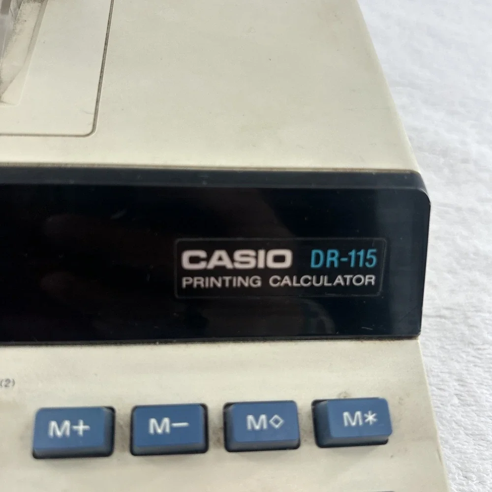 Casio DR-115 Printing Desktop Calculator Adding Machine Yellow Tested!