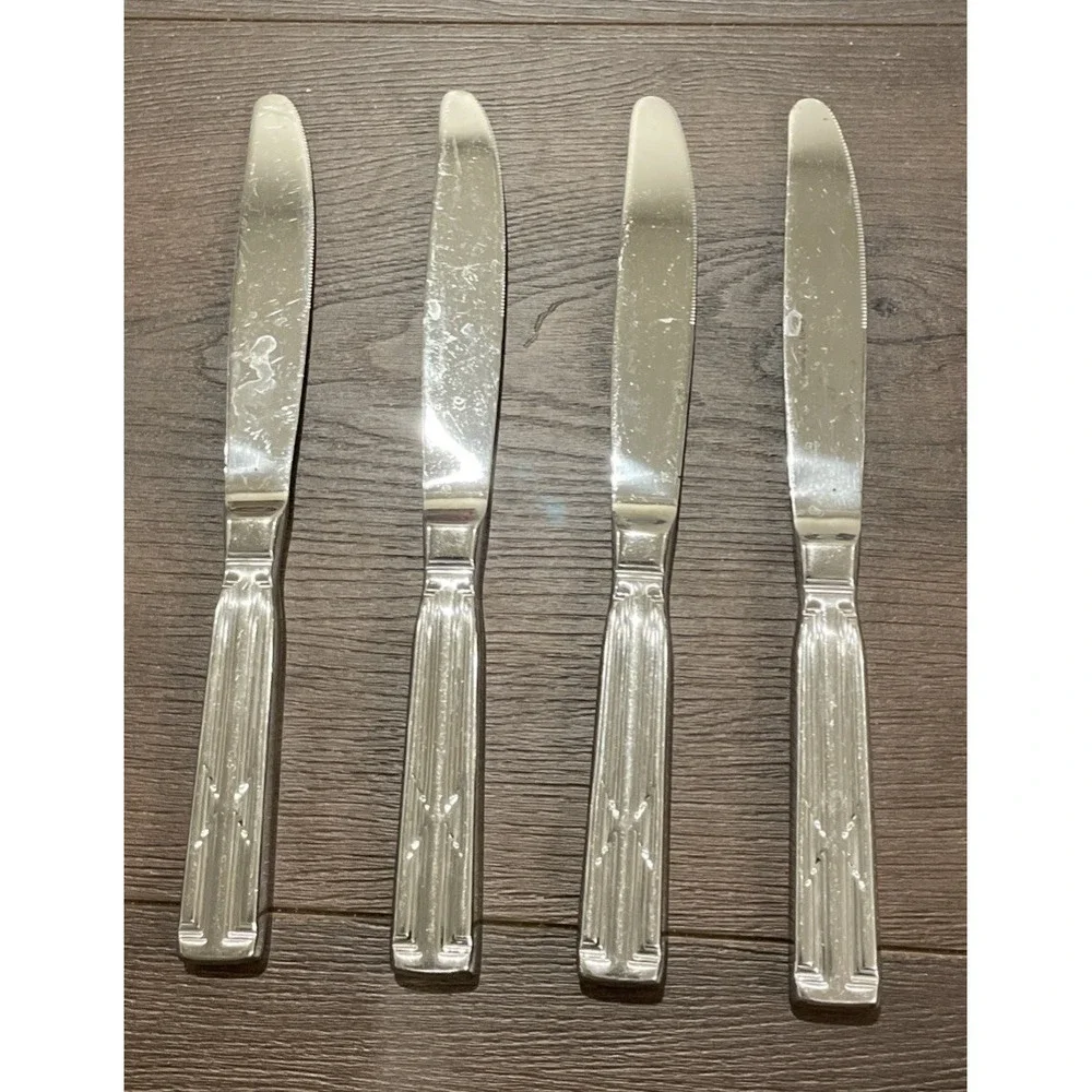 Towle Southwest Set of 4 Modern Hollow Knives 18/8 Supreme Stainless Flatware‎