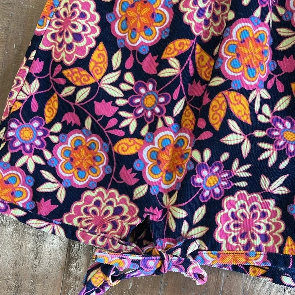 Hanna andersson retro floral corduroy dress