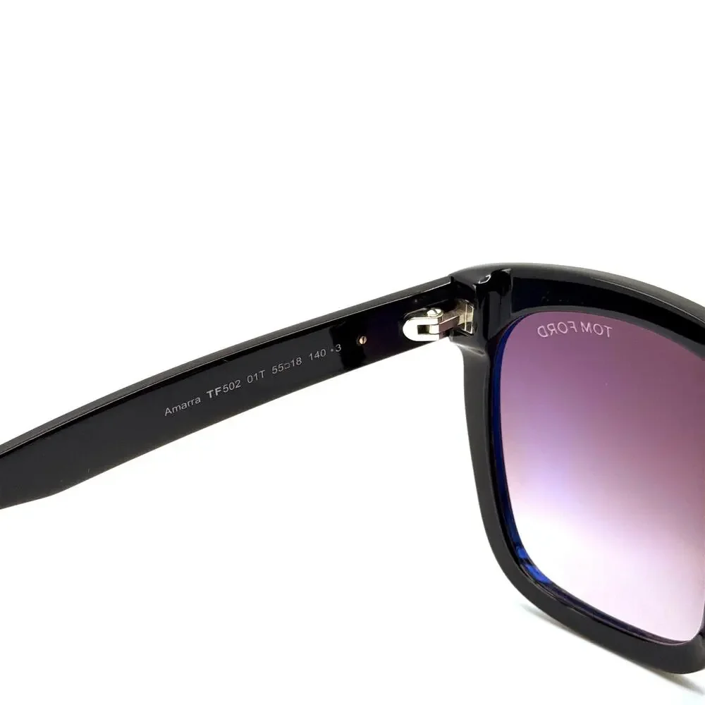 NEW TOM FORD Amarra Sunglasses TF502 01T AUTHENTIC