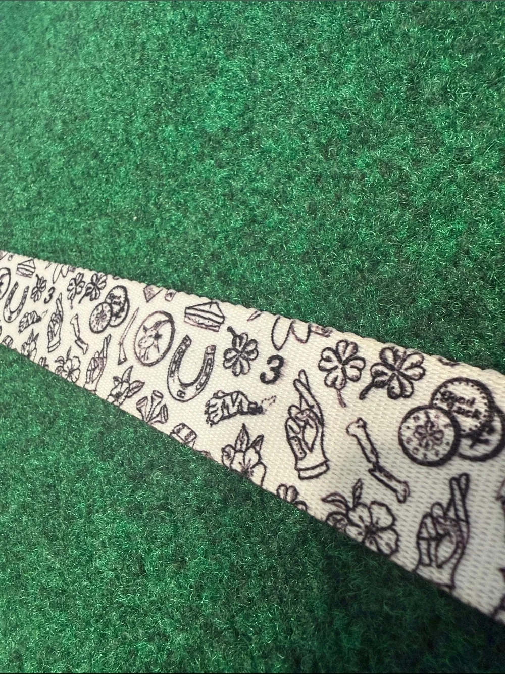 *RARE* Nike All Over Print “Lucky Themed” Adjustable Belt (48” End to End)