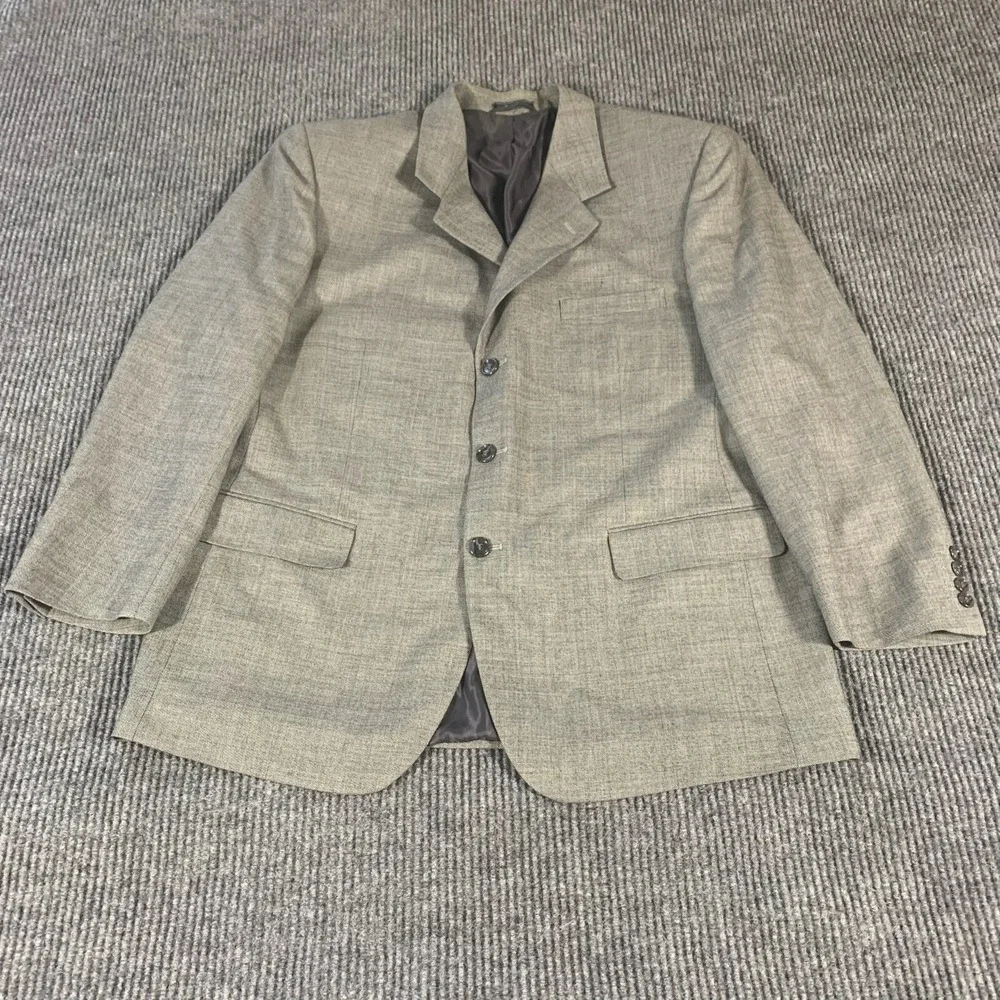 Naldini Blazer Mens 44 Gray Wool Super 120s Sports Coat‎ Italy Wedding Formal