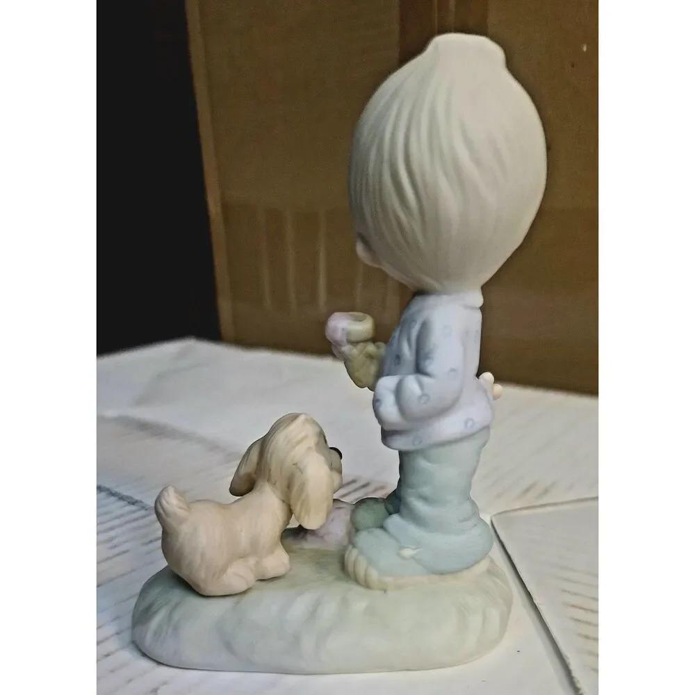 A Boy & His Dog Porcelain Figurine Jonathan‎ & David 1978