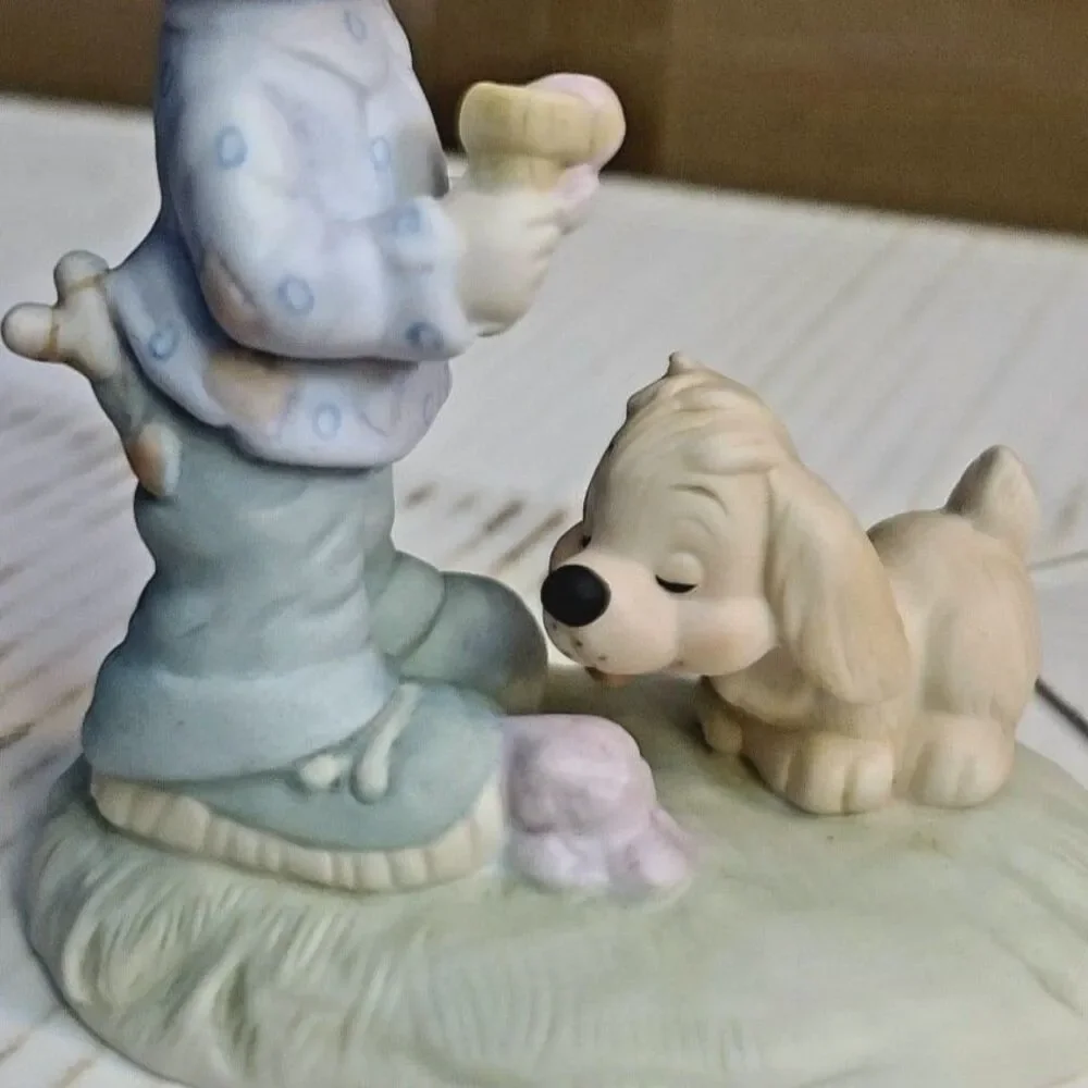A Boy & His Dog Porcelain Figurine Jonathan‎ & David 1978