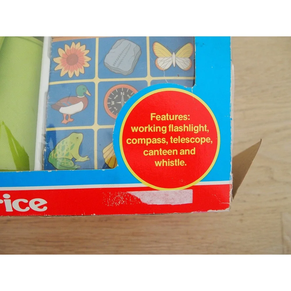 Fisher Price Hiking Set 10 Piece Adventure Gear Kids Field Guide Canteen Whistle
