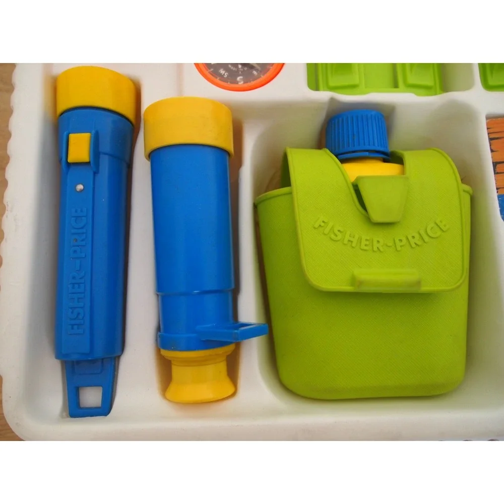 Fisher Price Hiking Set 10 Piece Adventure Gear Kids Field Guide Canteen Whistle