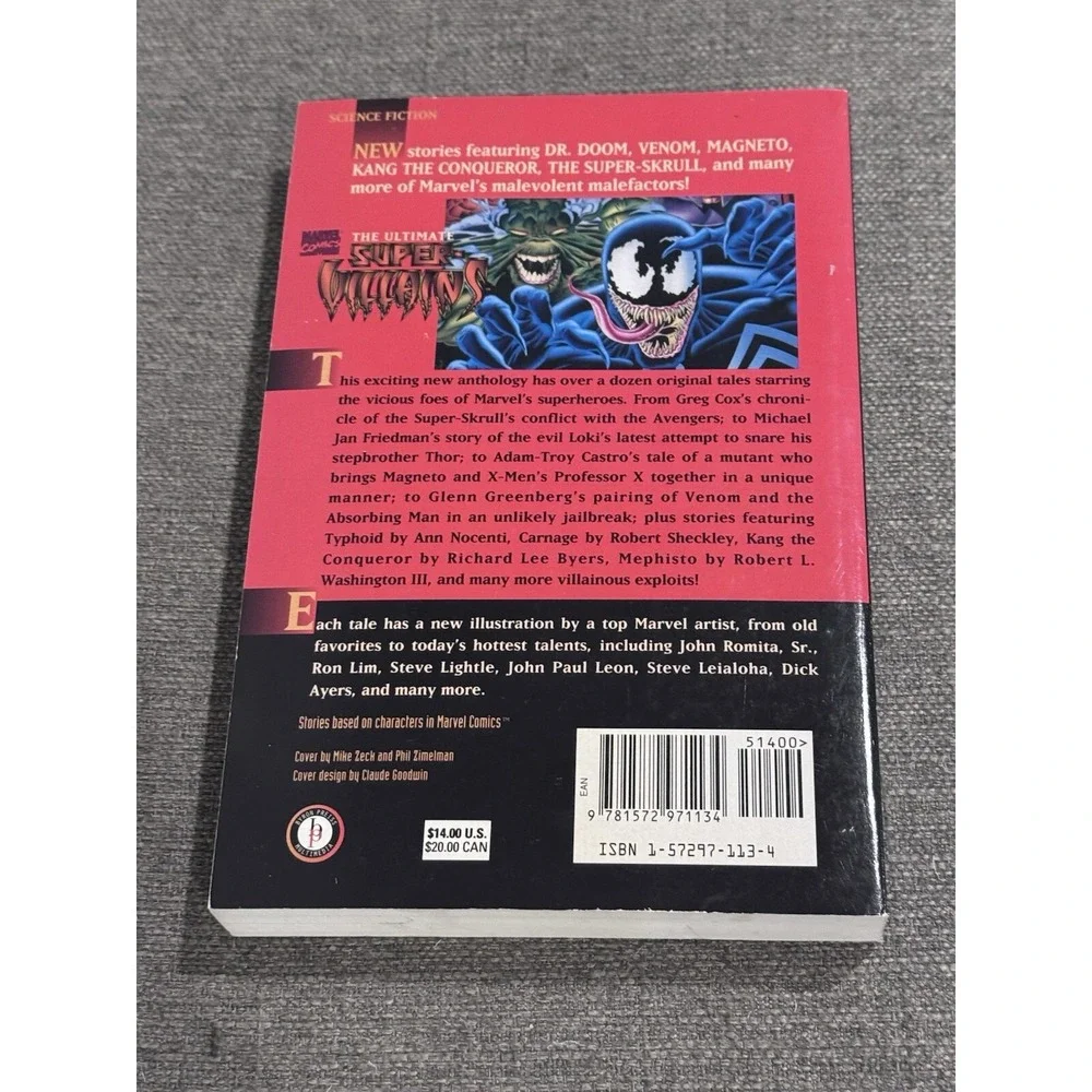 The Ultimate Super Villains Stan Lee 1996 Trade Paperback Boulevard Book VINTAGE