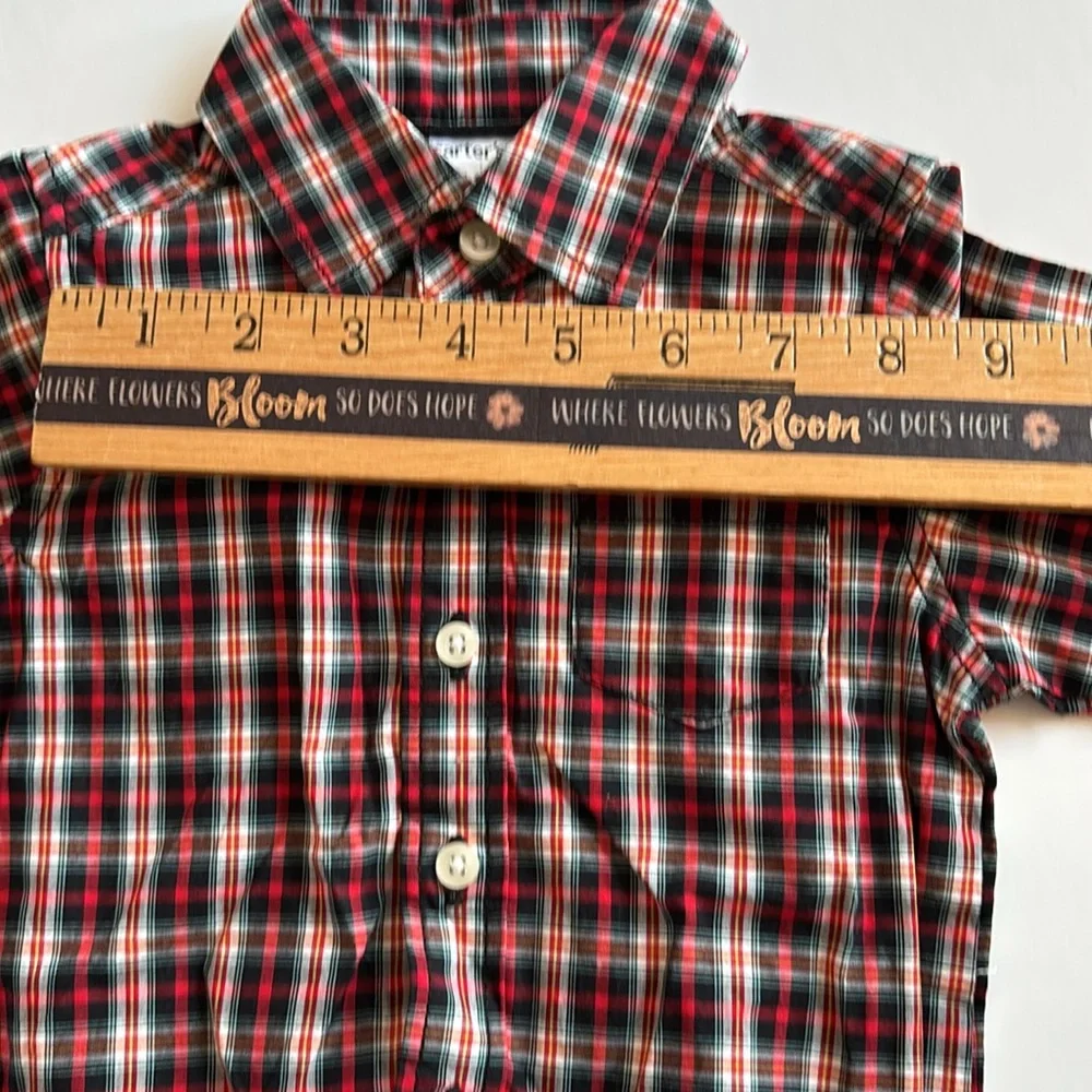 Carters Baby Boys Long Sleeve Bodysuit 12 Month Red Plaid Christmas Bodysuit 12M