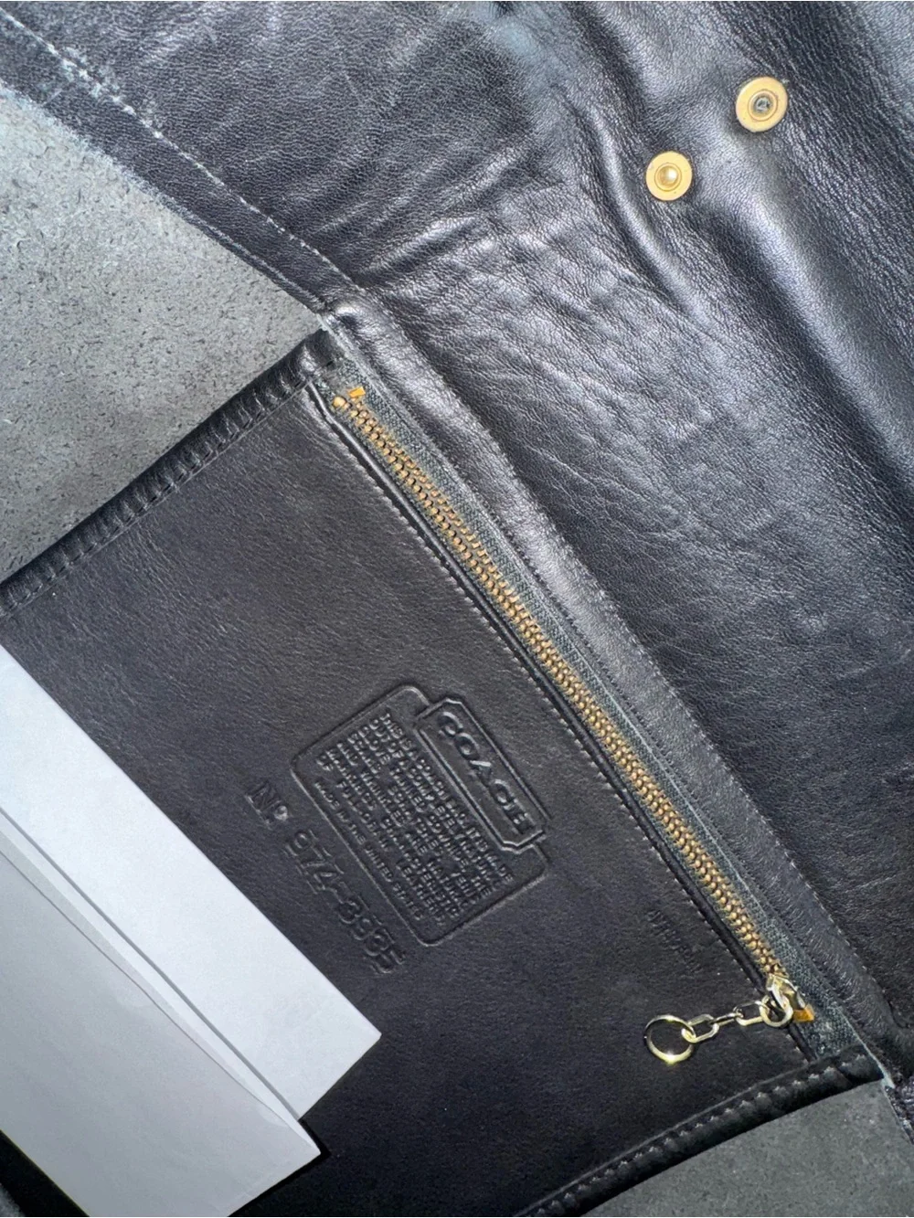 VINTAGE COACH BLACK LEATHER BUCKLE CLOSURE BRIEFCASE