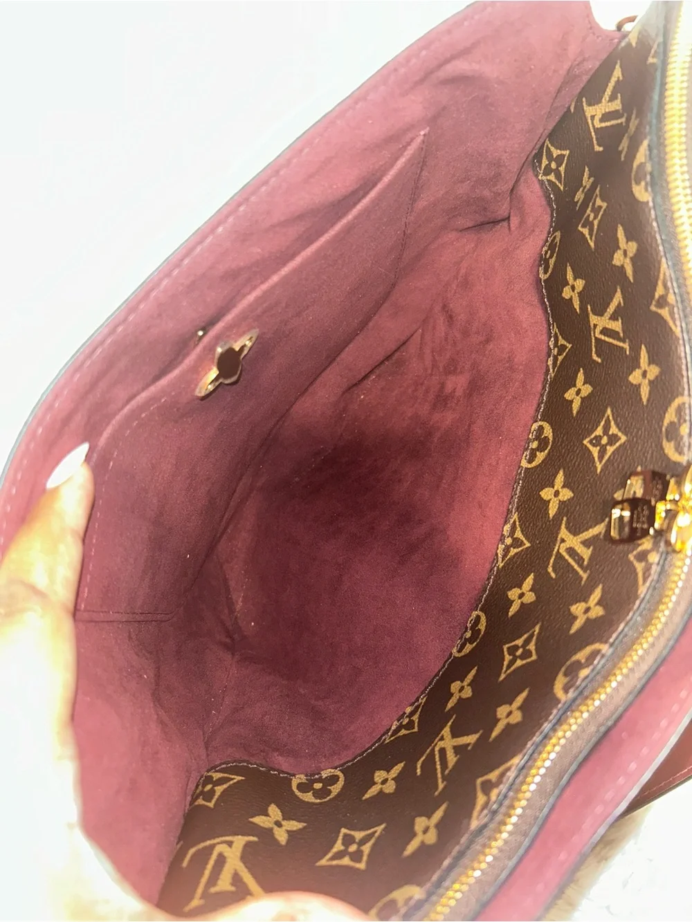 Louis Vuitton Monogram Canvas Flower Tote MM Bordeaux