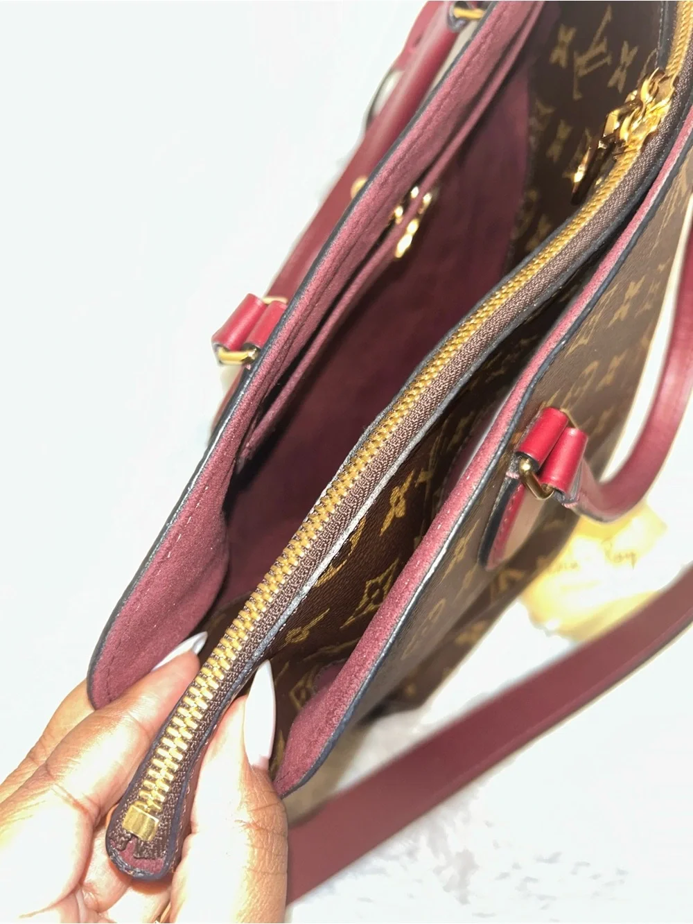 Louis Vuitton Monogram Canvas Flower Tote MM Bordeaux