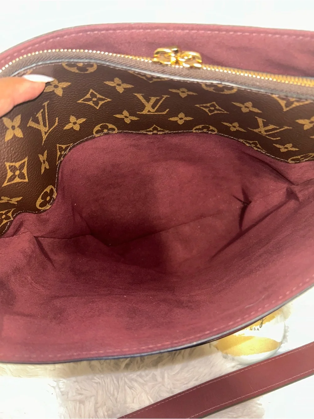 Louis Vuitton Monogram Canvas Flower Tote MM Bordeaux