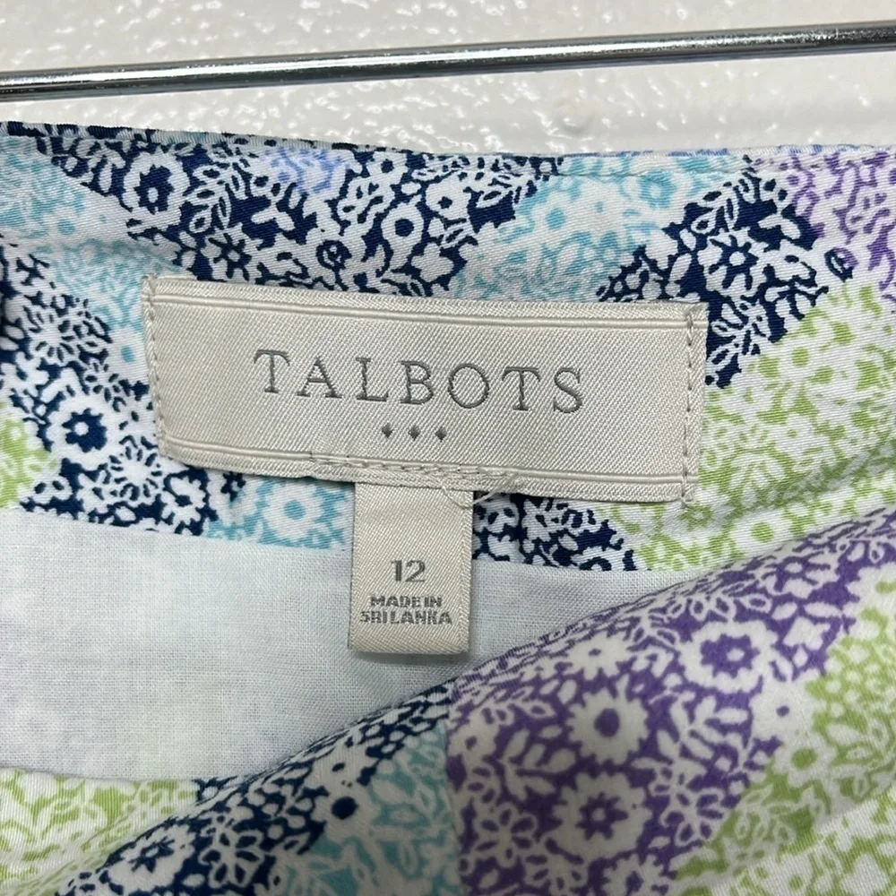 Talbots Outlet Floral Striped A-Line Skirt Women's Sz 12
