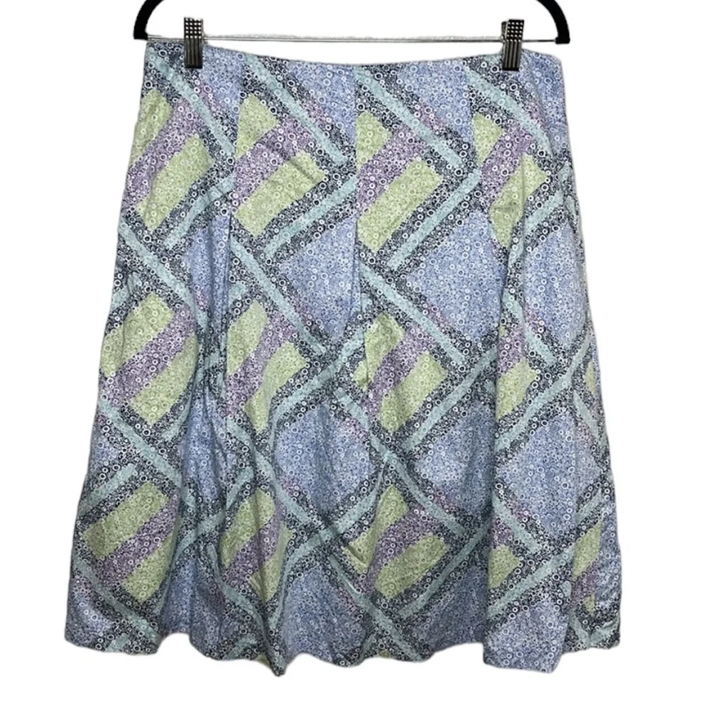 Talbots Outlet Floral Striped A-Line Skirt Women's Sz 12