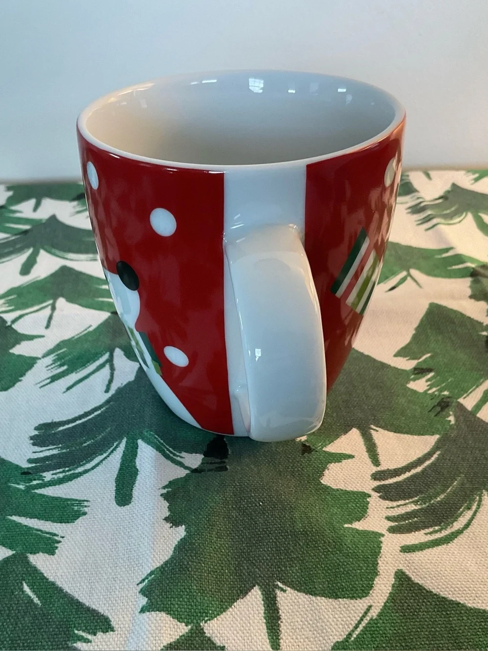 Vintage Crate&Barrel Joan Anderson Reindeer Red & White Christmas Holiday Mug