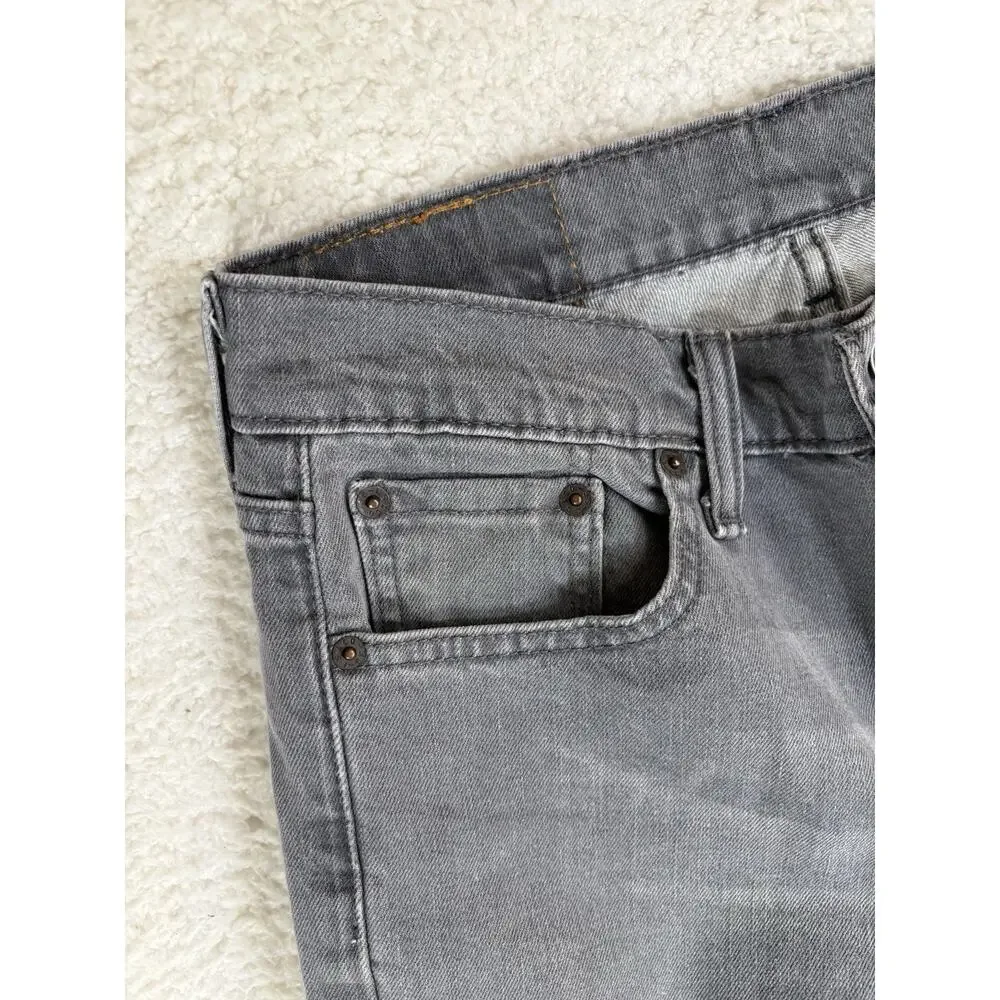 Levis 511 Jeans Mens 30x30 Gray Slim Fit Wash Stretch Denim Emo Grunge Skater
