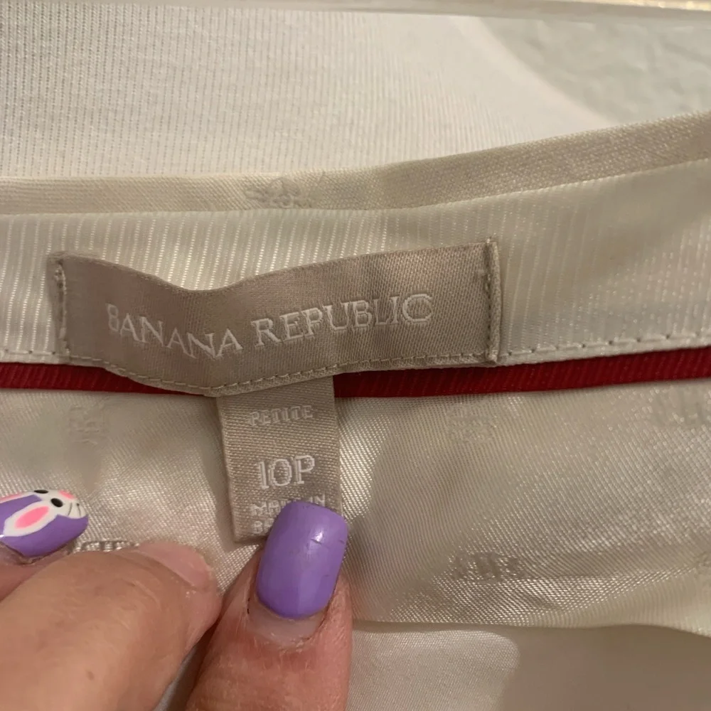 Banana Republic Cream Chinos High-Waisted Elegant