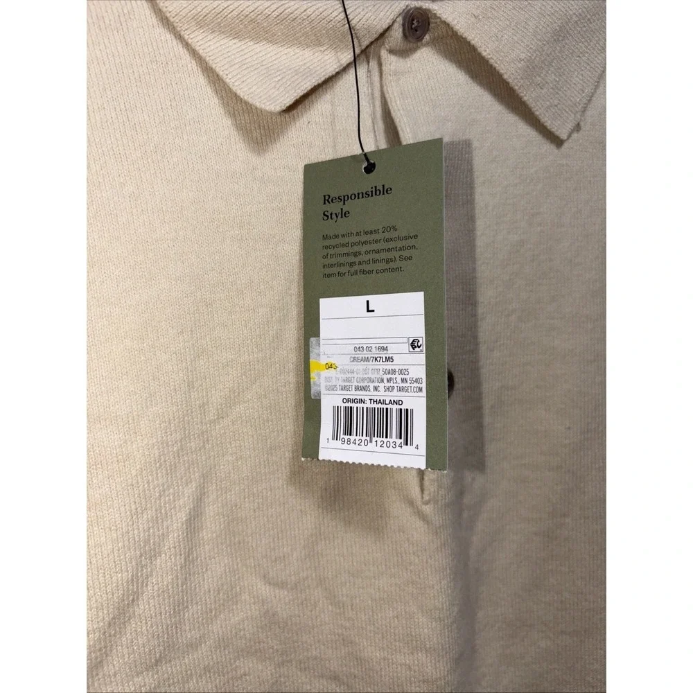 Goodfellow & Co Mens Long‎ Sleeve Tan Sweater Size Large