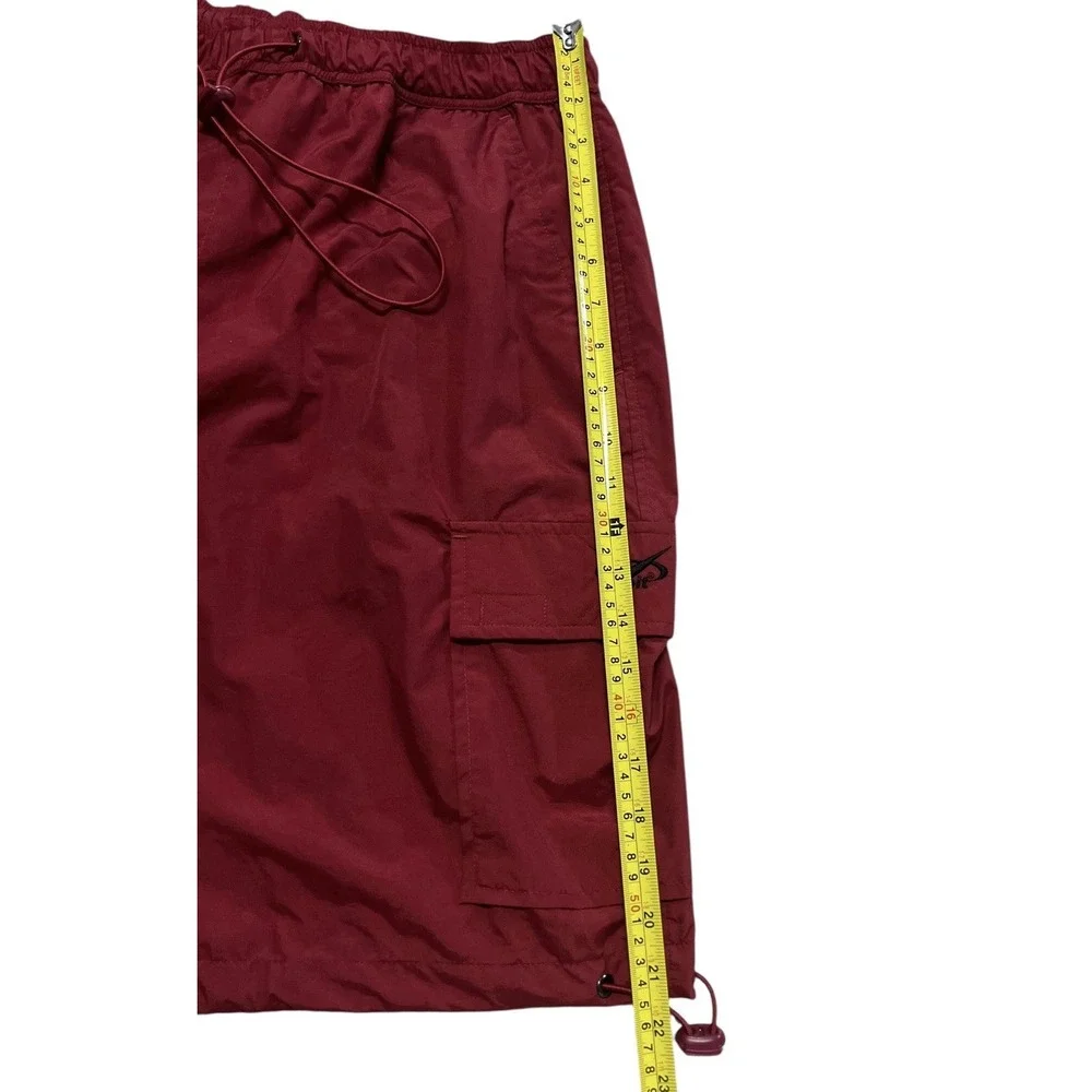 Voit Men's Red Cargo Swim Trunks Size Large Nylon Mesh Lined Y2K Style 8