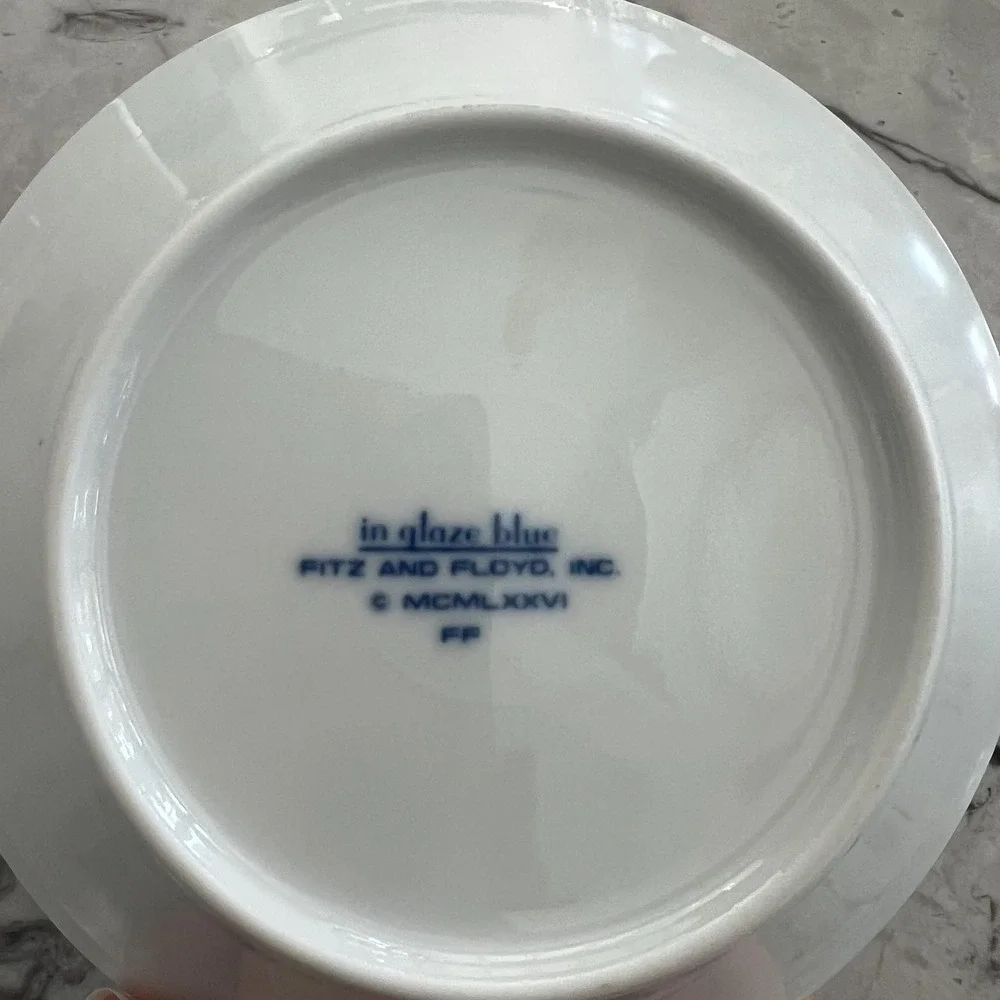 Fitz and Floyd Greek Key coaster‎ or catchall