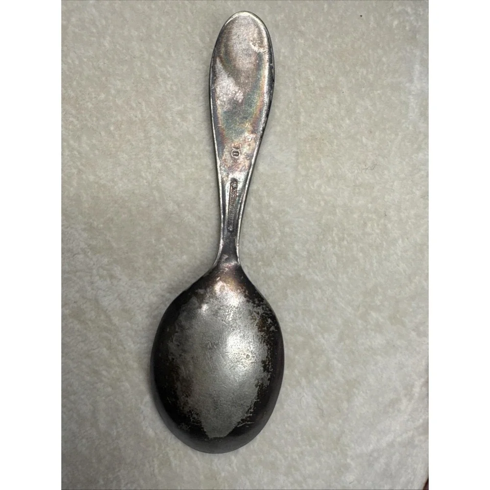 VTG Birth Record Wm Roberts Baby Spoon August 14 1935 Janet Silver Plate Jewelry