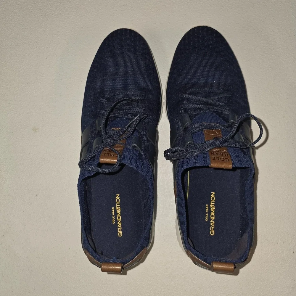 Cole Haan GrandMotion Shoes Men 10.5M Navy Ink Woven Stitchlite Knit‎ Comfort