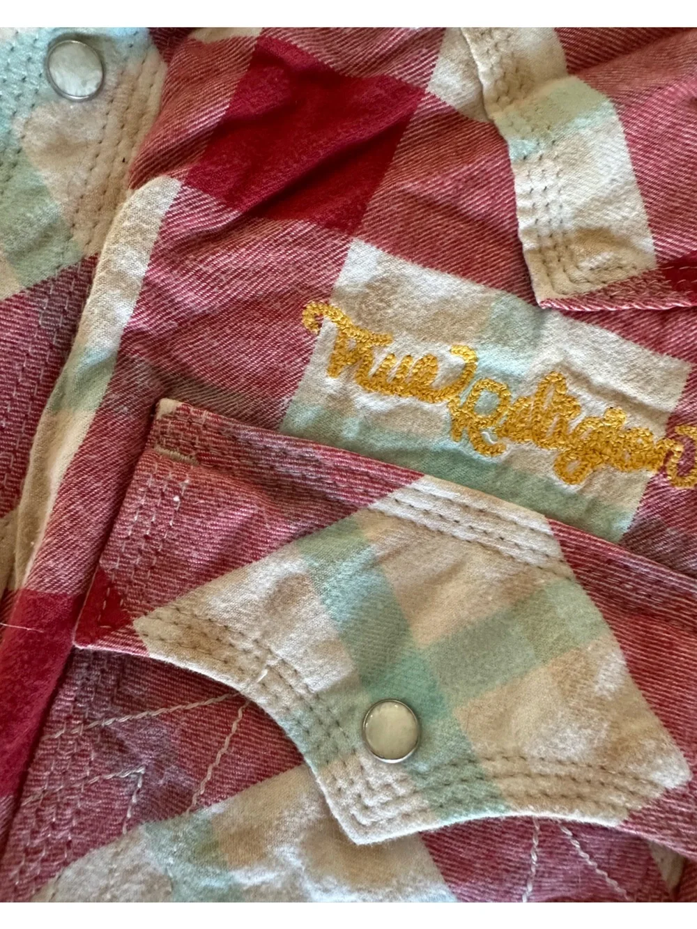 True Religion Bike Club Pearl Snap Flannel