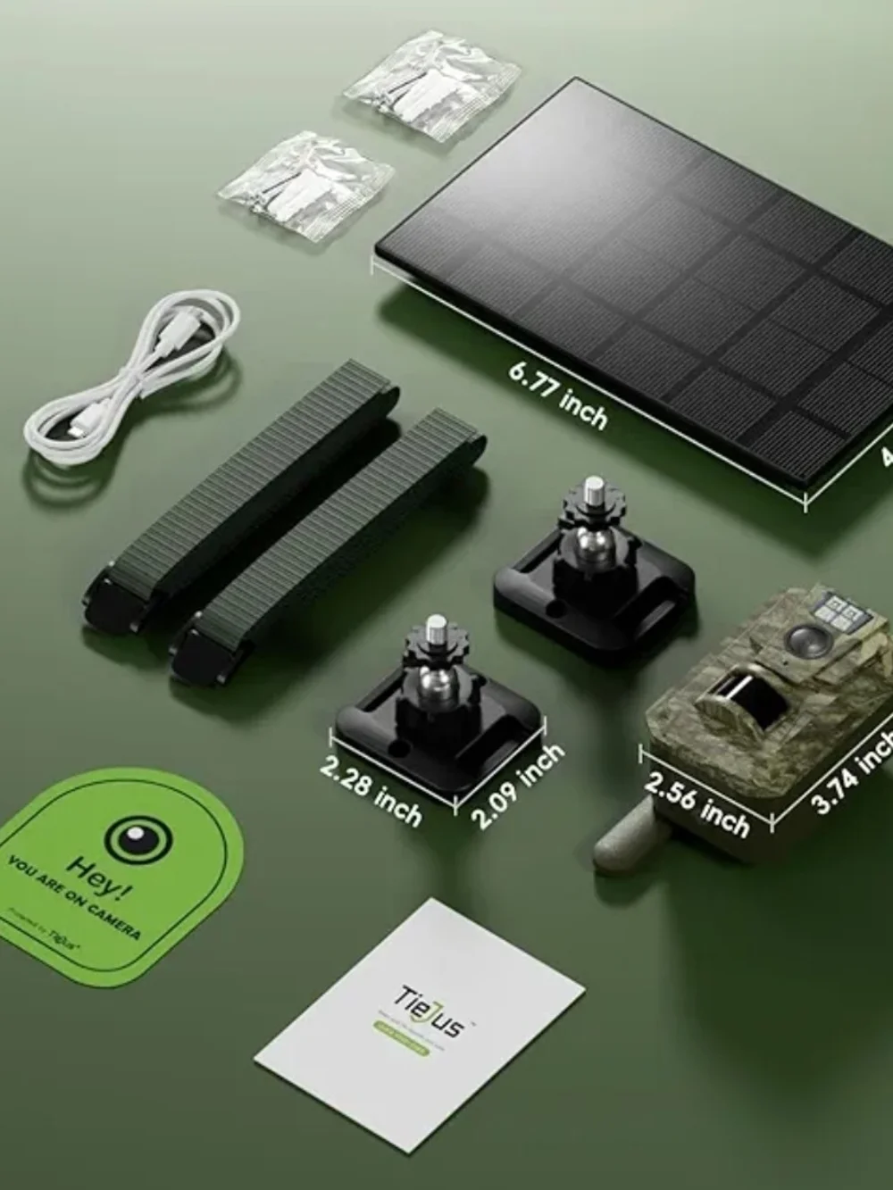 4G LTE Camouflage Solar Trail Camera with Night Vision & Motion Sensor