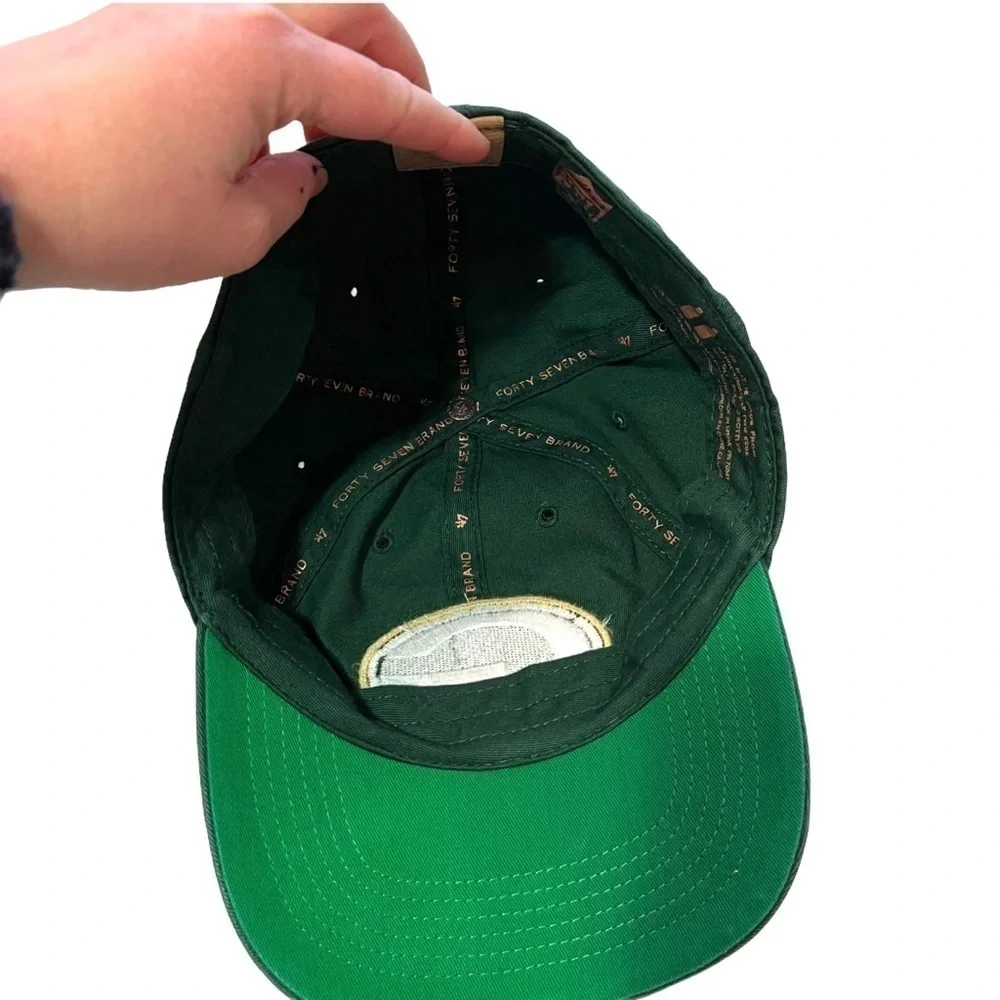 47 Green Bay Packers Logo NFL Green Cotton Sustainable Baseball Hat Cap Size M