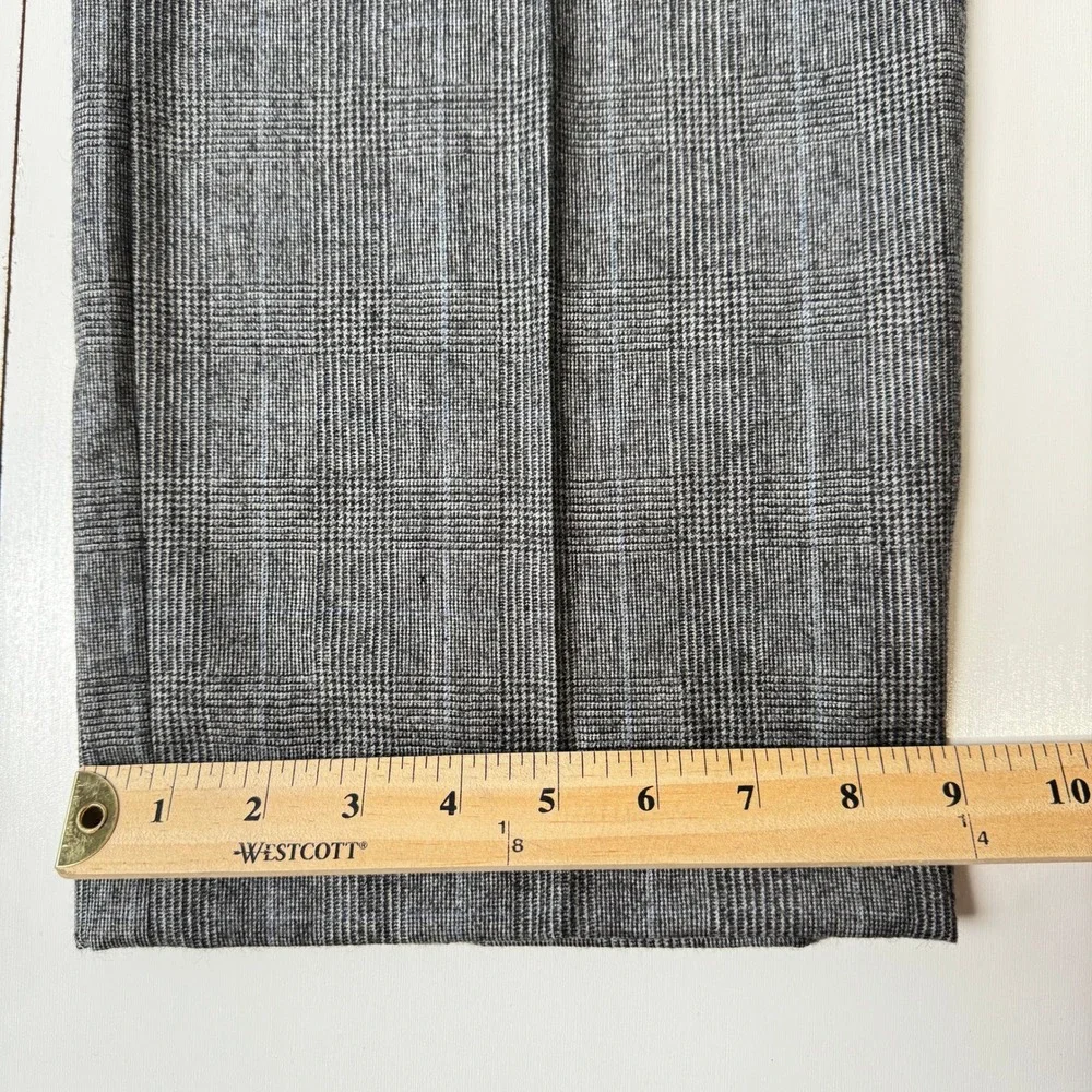 Jos A Bank Executive Collection 100% Wool Pleated Pants Grey Plaid 36R