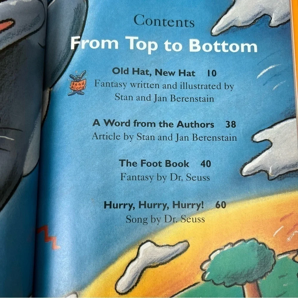 Vintage 90s Childrens Book Hurry Furry Feet Celebrate Reading Classroom Dr Seuss