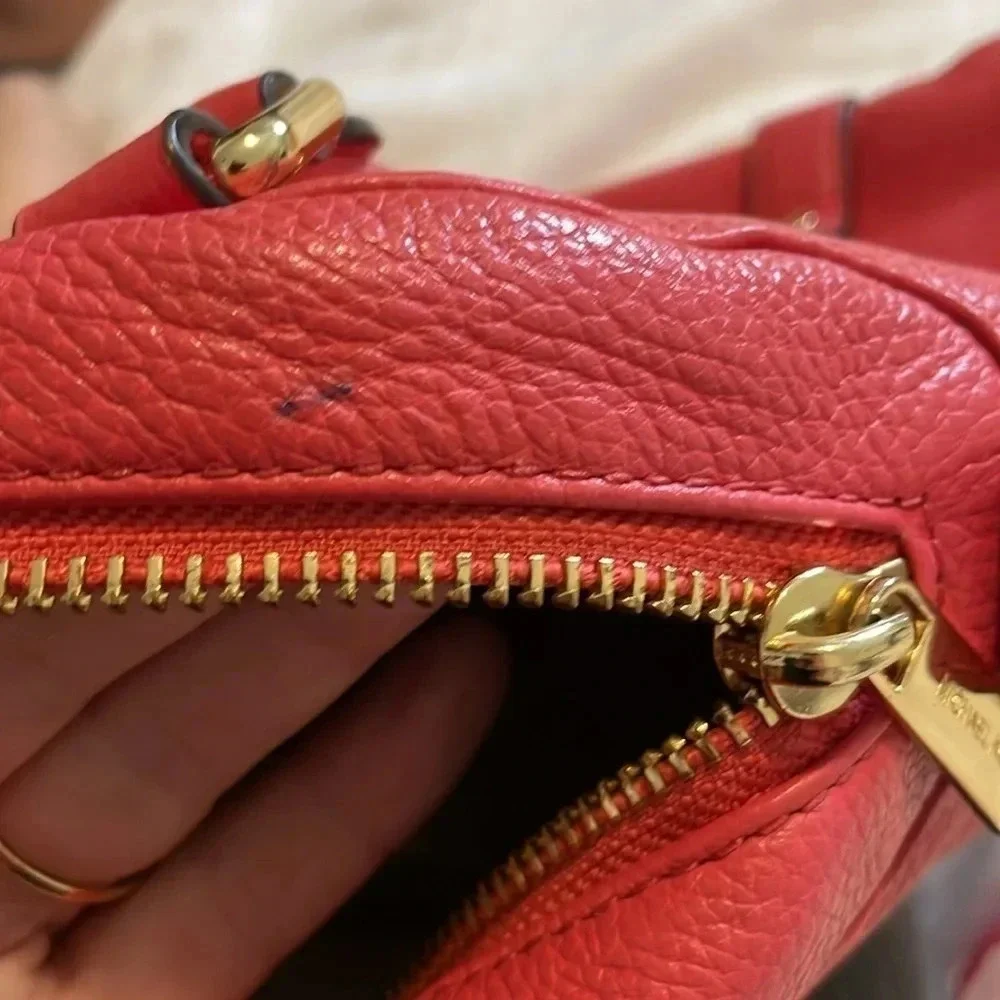 Michael Kors Bedford bowling satchel salmon pink purse