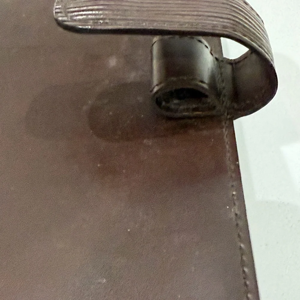 Louis Vuitton Rare Epi Brown Leather Medium Organizer Planner with pen holder