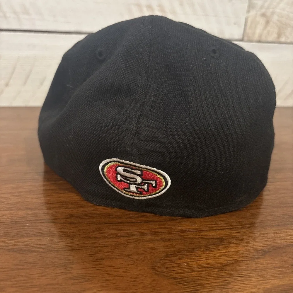 New Era 59fifty San Francisco 49ers Hat Cap Red Black NFL Large /XL‎ Spellout
