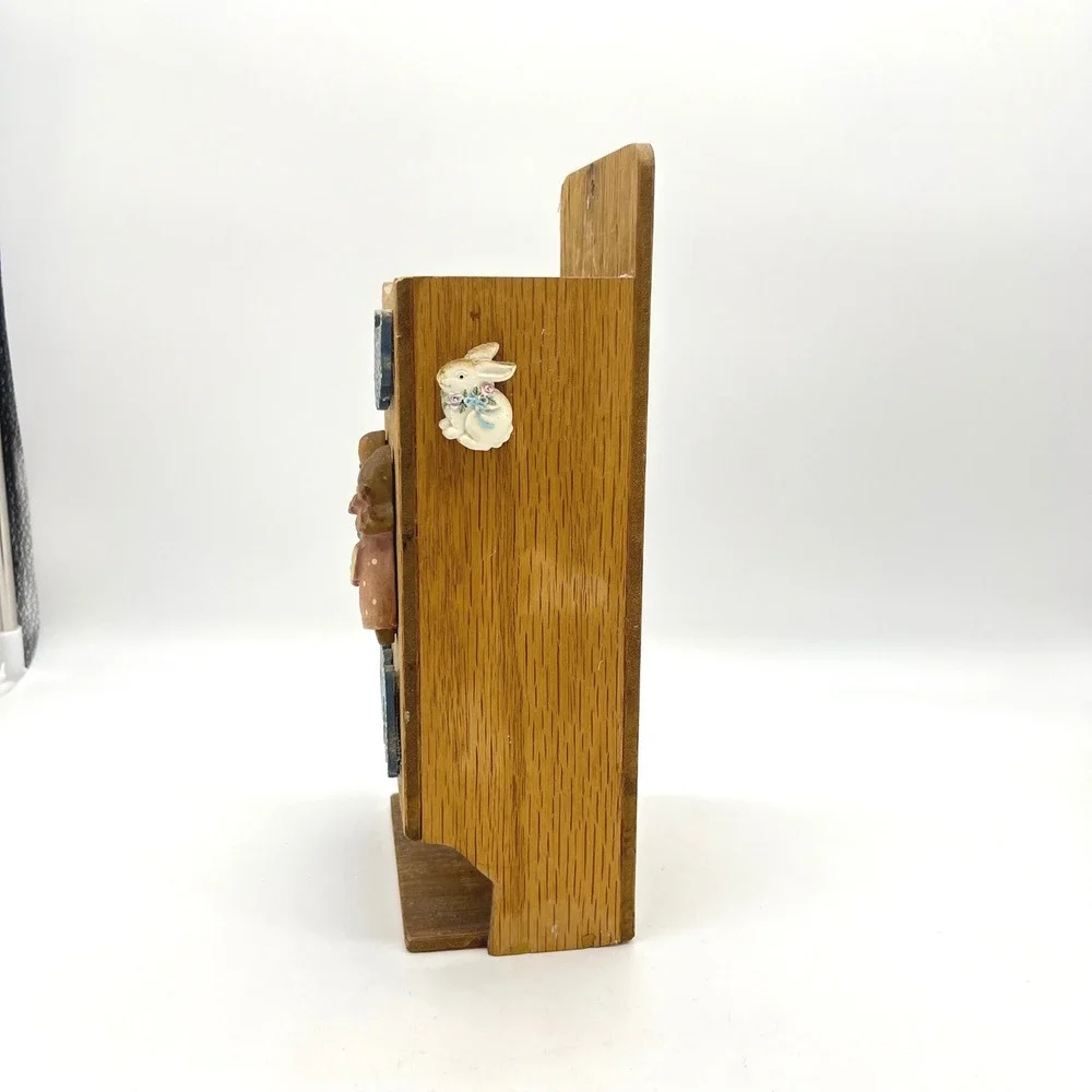 Vintage Country Bath Wooden Wall Mount Dispenser Holder Folk Art‎ Decor 11 inch