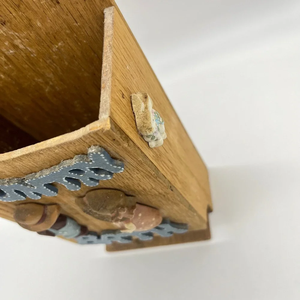 Vintage Country Bath Wooden Wall Mount Dispenser Holder Folk Art‎ Decor 11 inch