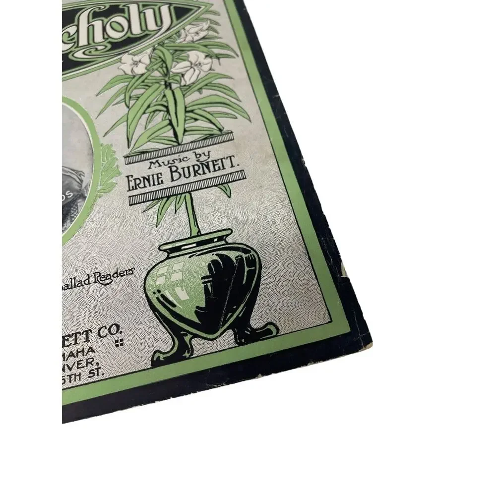 Melancholy Baby‎ Sheet Music 1912 Geo A Norton Ernie Burnett