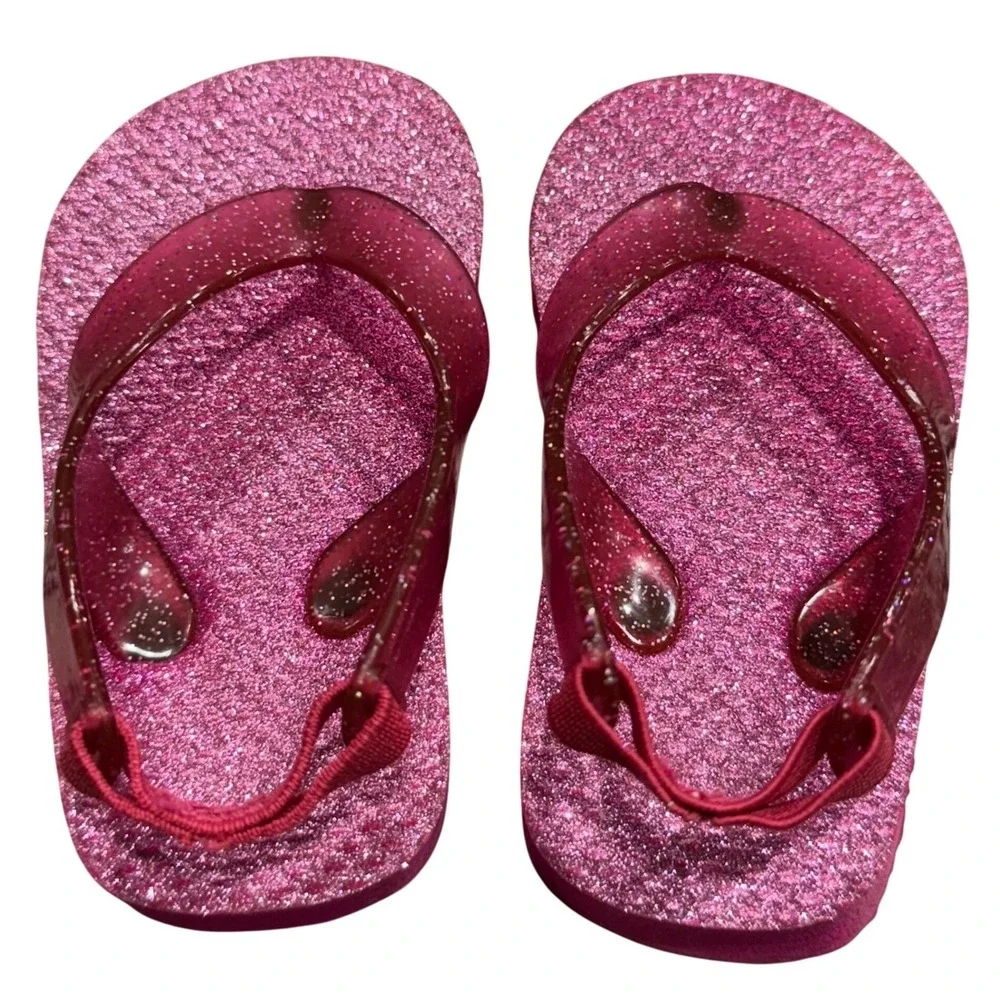 Baby / Toddler Shoes Set of 2 - Koala Kids Pink Lace Shoes & Glitter Flip‎ Flops