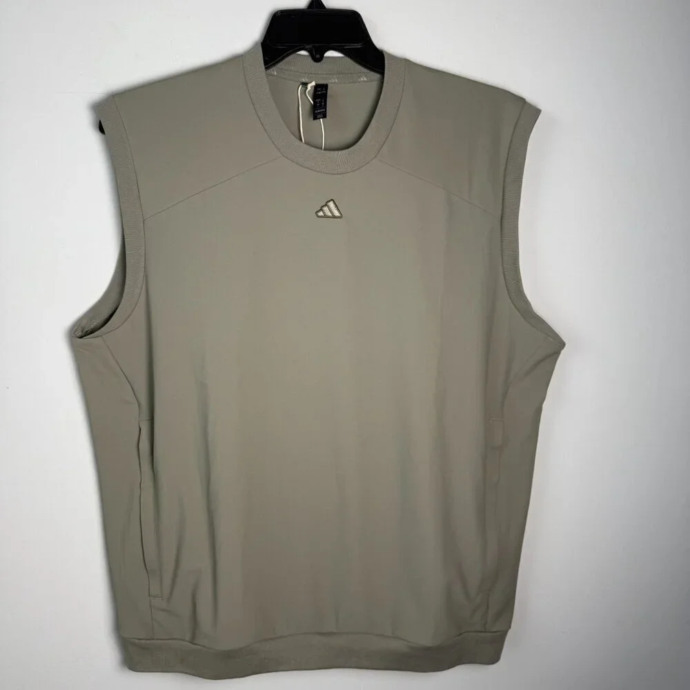 Adidas Golf Go To Vest NWOT Khaki Green Size Medium