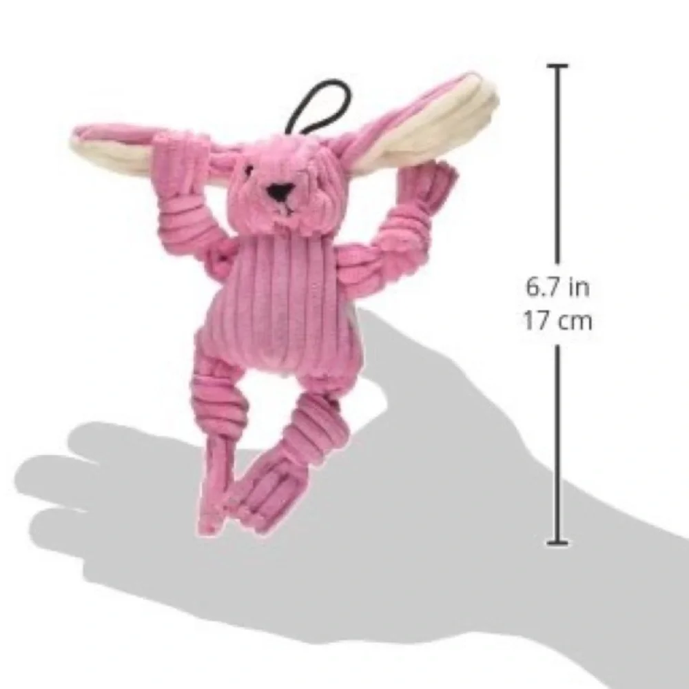 Pink Corduroy Bunny Cat Nip Filled Toy