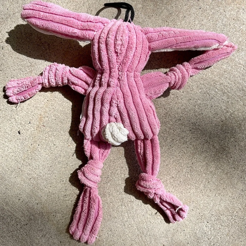 Pink Corduroy Bunny Cat Nip Filled Toy