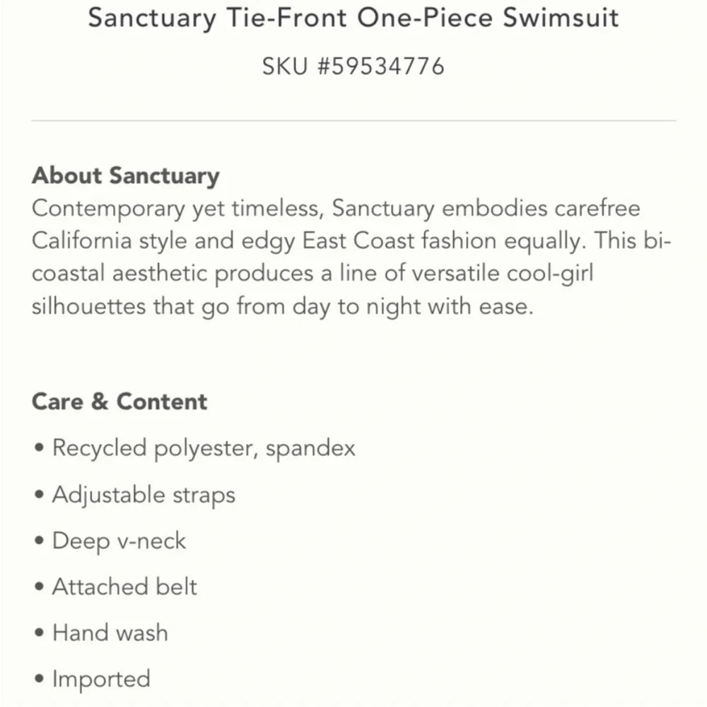 Sanctuary Moody Blooms Tie-Front One-Piece Swimsuit