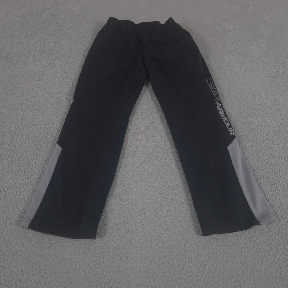 LOT OF 2 Under Armour Pants Boy YM Black Brawler 2.0 Straight Leg Polyester Logo